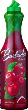 Barbados 1 л.*6шт. Сироп Клюква Syrup Cranberry Барбадос