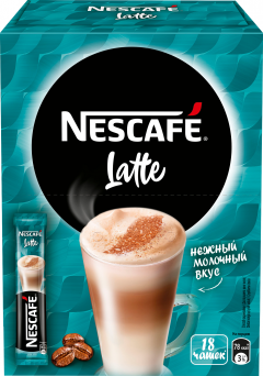 Nescafe Classic Латте пак. 18г бл. 20шт. Напиток кофейный растворимый Нескафе