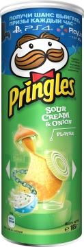 Чипсы Pringles вкус Сметаны и Лука Gaming 165гр.*19шт. Принглс