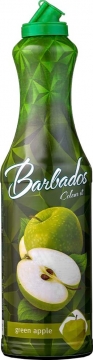 Barbados 1 л.*6шт. Сироп Зеленое яблоко Syrup Green apple Барбадос