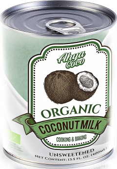 Органическое кокосовое молоко AHYA, 400 мл (жирность 17-19%)*24шт.