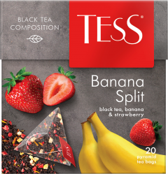 ТЕСС Банана Сплит(1,8гх20п)чай пирам.черн.с доб. Tess