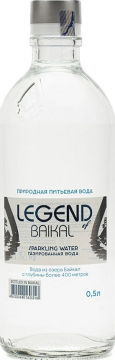 LEGEND of BAIKAL 0,5л./9шт. Газ Стекло Легенда Байкала Вода природная питьевая
