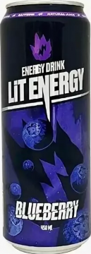 LIT ENERGY 0,45л.*12шт. Энергетический напиток BLUEBERRY  Лит Энерджи