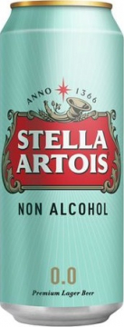 Stella Artois 0,45л./24шт. Пиво Безалкогольное Светлое Ж/банка Стелла Артуа