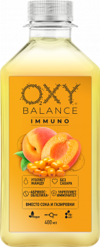 Oxy Balance ИММУНО со вкусом абрикос-облепиха, без газа 0,4л./9шт.