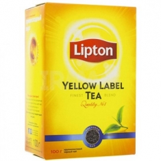 Lipton Чёрн. Yellow Label Tea Листовой 100Г  Липтон