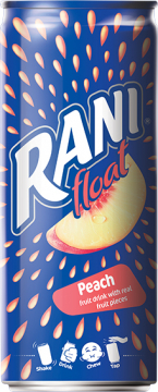 Rani Персик, сокосодержащий напиток из персикового сока с кусочками персика, ж/б 240 мл/24шт