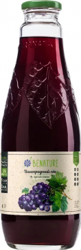 Benature Сок виноградный прямого отжима осветленный , 1л.*6шт.
