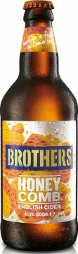 Сидр яблочный Brothers Honeycomb Cider, игристый, сладкий, 4%, 12х0,5л бутылка