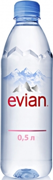Evian 0,5л.*24шт. Эвиан Вода минеральная природная столовая