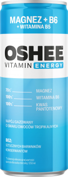 Oshee 0,25л./24шт. Напиток газированный Мультифрукт (Магний +В6) OSHEE VITAMIN ENERGY MAGNEZ 250 ML Напиток газированный