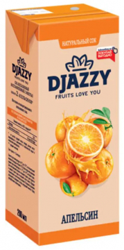 Сок апельсин DJAZZY 0.2л./27/27шт.
