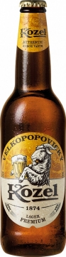 Пиво Velkopopovicky Kozel Premium Lager, светлое, фильтр. пастериз., 4.6%, ж/б. 0,5 л. шк782