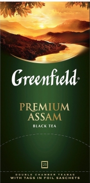 ГРИНФИЛД Премиум Ассам(2гх25п)чай пак.черн. Greenfield